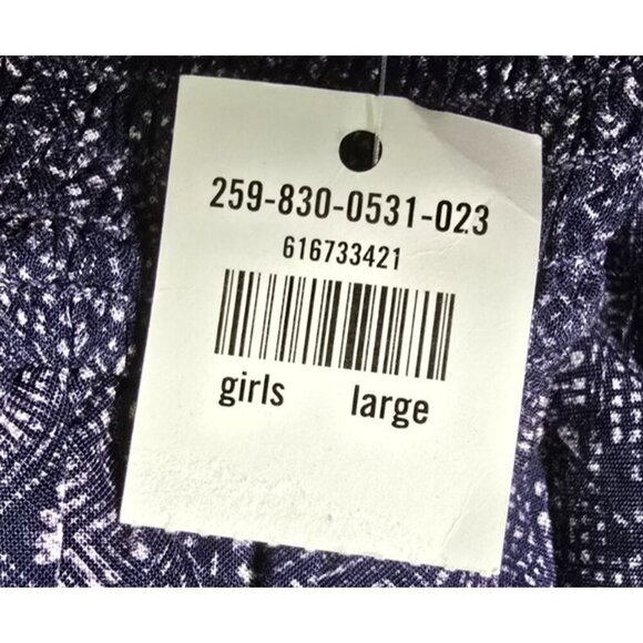 Abercrombie Kids Maxi Dress L Boho Strapless Ruffle Prairie Geommetric Smocked - Picture 5 of 16